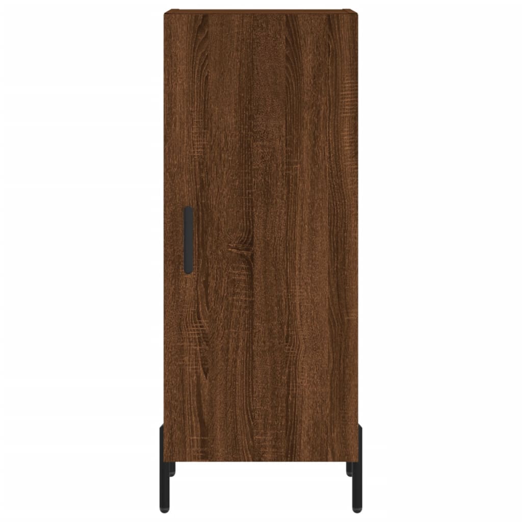 Hoge kast 34,5x34x180 cm bewerkt hout bruin eikenkleur - AllerleiShop