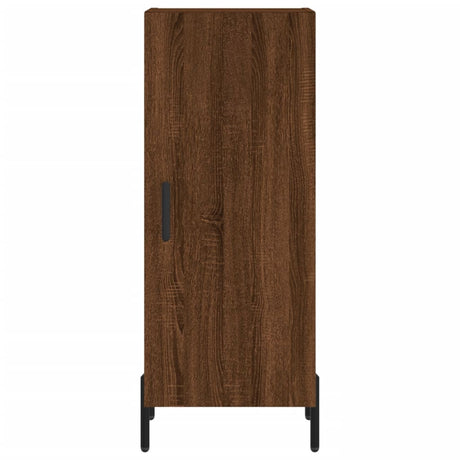 Hoge kast 34,5x34x180 cm bewerkt hout bruin eikenkleur - AllerleiShop