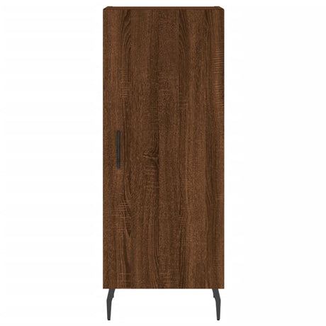 Hoge kast 34,5x34x180 cm bewerkt hout bruin eikenkleur - AllerleiShop