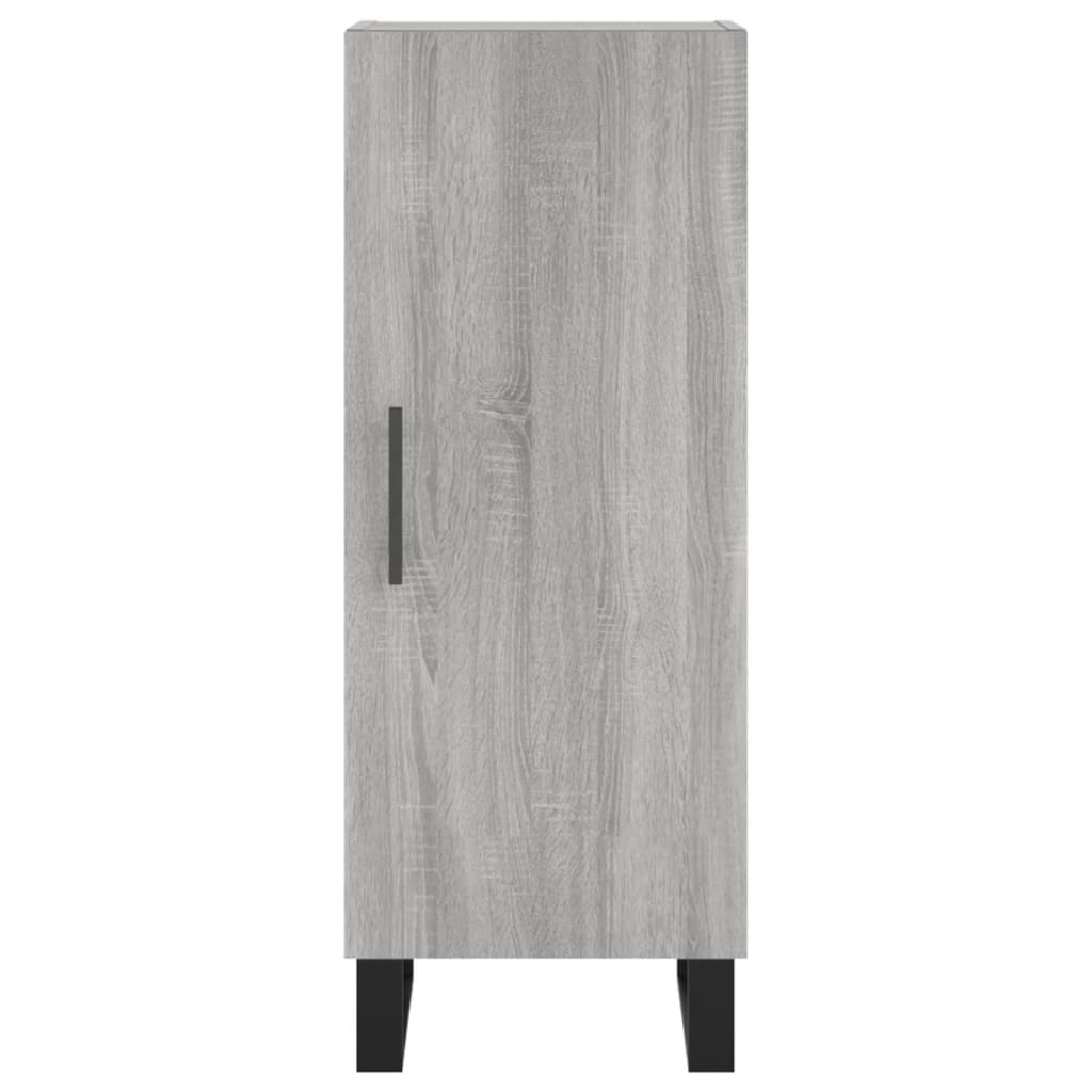 Hoge kast 34,5x34x180 cm bewerkt hout grijs sonoma eikenkleurig - AllerleiShop