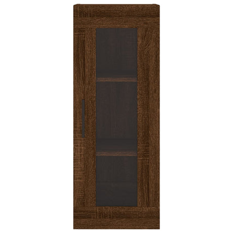 Hoge kast 34,5x34x180 cm bewerkt hout bruin eikenkleur - AllerleiShop