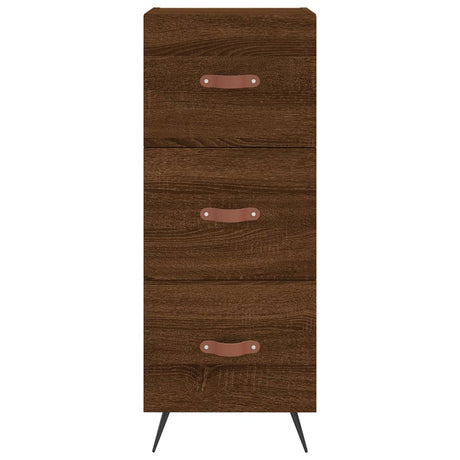 Hoge kast 34,5x34x180 cm bewerkt hout bruin eikenkleur - AllerleiShop