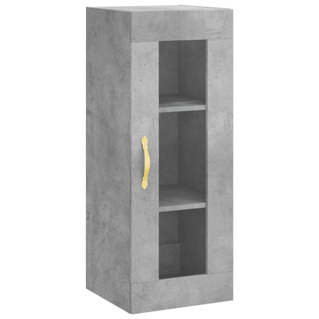 Hoge kast 34,5x34x180 cm bewerkt hout betongrijs - AllerleiShop