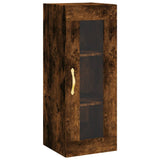 Hoge kast 34,5x34x180 cm bewerkt hout gerookt eikenkleurig - AllerleiShop