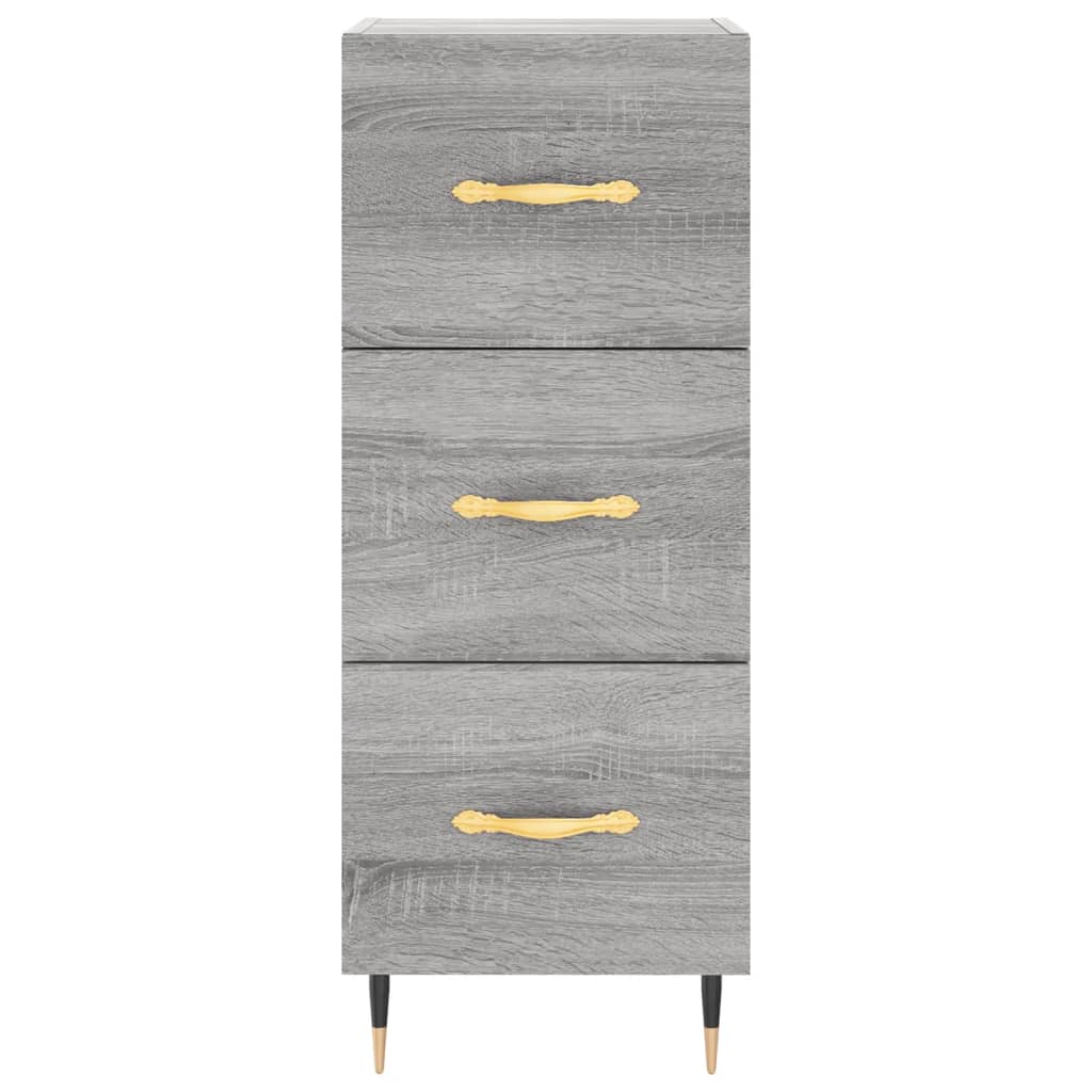 Hoge kast 34,5x34x180 cm bewerkt hout grijs sonoma eikenkleurig - AllerleiShop