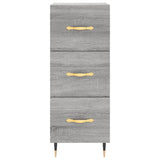 Hoge kast 34,5x34x180 cm bewerkt hout grijs sonoma eikenkleurig - AllerleiShop