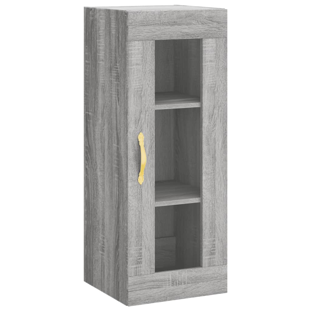 Hoge kast 34,5x34x180 cm bewerkt hout grijs sonoma eikenkleurig - AllerleiShop