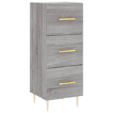 Hoge kast 34,5x34x180 cm bewerkt hout grijs sonoma eikenkleurig - AllerleiShop