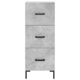 Hoge kast 34,5x34x180 cm bewerkt hout betongrijs - AllerleiShop