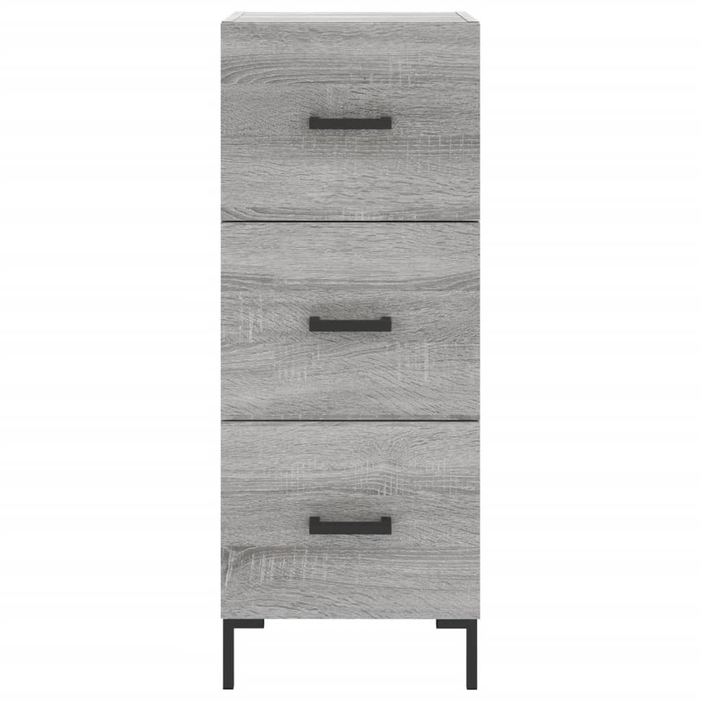 Hoge kast 34,5x34x180 cm bewerkt hout grijs sonoma eikenkleurig - AllerleiShop