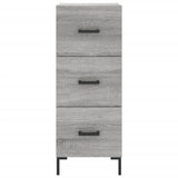 Hoge kast 34,5x34x180 cm bewerkt hout grijs sonoma eikenkleurig - AllerleiShop