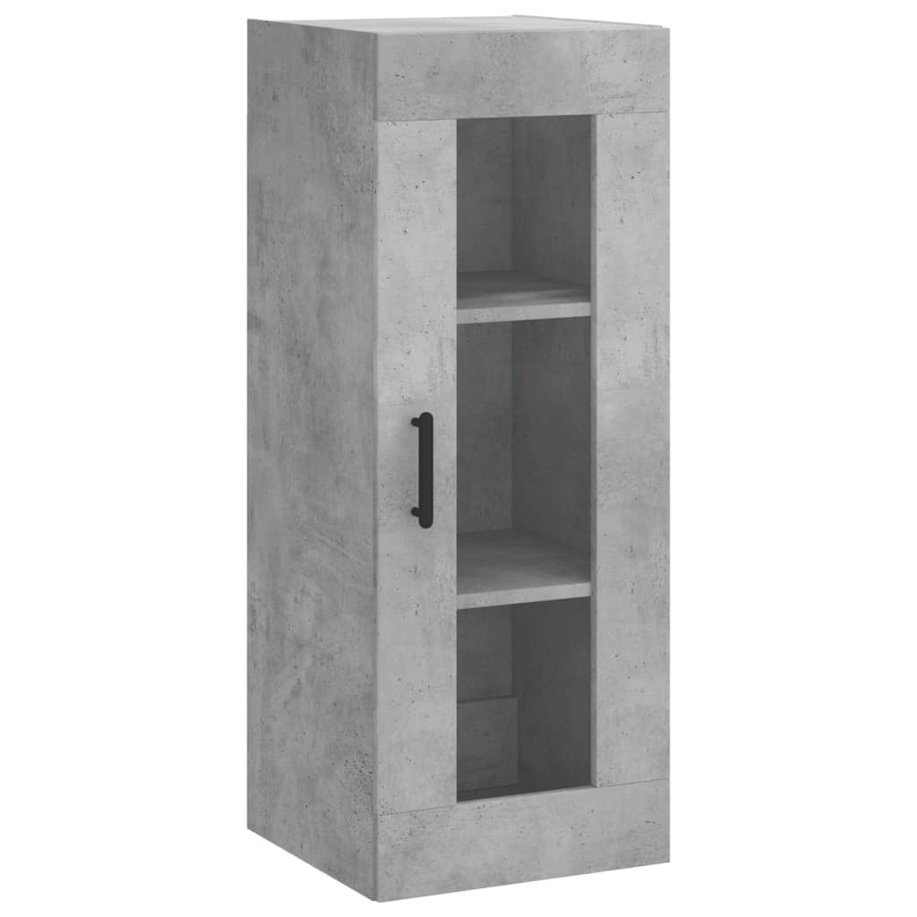 Hoge kast 34,5x34x180 cm bewerkt hout betongrijs - AllerleiShop