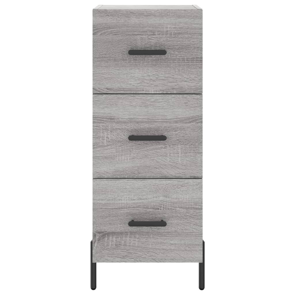 Hoge kast 34,5x34x180 cm bewerkt hout grijs sonoma eikenkleurig - AllerleiShop