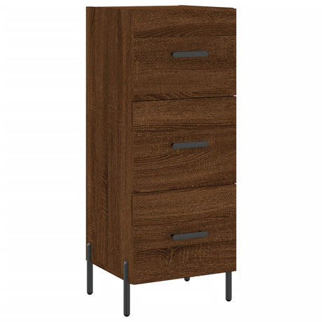 Hoge kast 34,5x34x180 cm bewerkt hout bruin eikenkleur - AllerleiShop