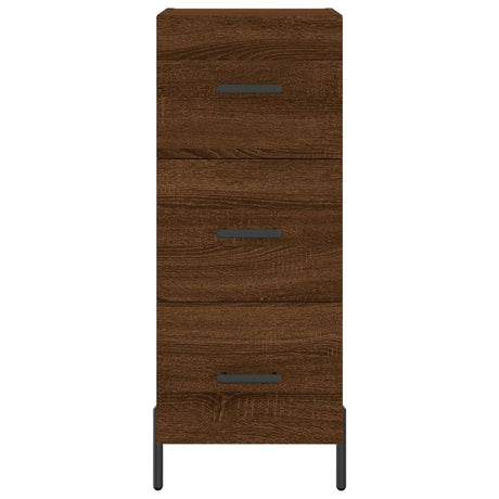 Hoge kast 34,5x34x180 cm bewerkt hout bruin eikenkleur - AllerleiShop