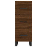 Hoge kast 34,5x34x180 cm bewerkt hout bruin eikenkleur - AllerleiShop