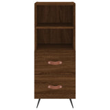 Hoge kast 34,5x34x180 cm bewerkt hout bruin eikenkleur - AllerleiShop