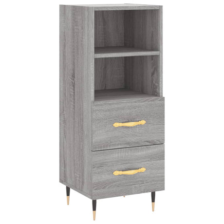 Hoge kast 34,5x34x180 cm bewerkt hout grijs sonoma eikenkleurig - AllerleiShop