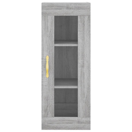 Hoge kast 34,5x34x180 cm bewerkt hout grijs sonoma eikenkleurig - AllerleiShop