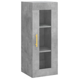 Hoge kast 34,5x34x180 cm bewerkt hout betongrijs - AllerleiShop