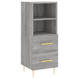 Hoge kast 34,5x34x180 cm bewerkt hout grijs sonoma eikenkleurig - AllerleiShop