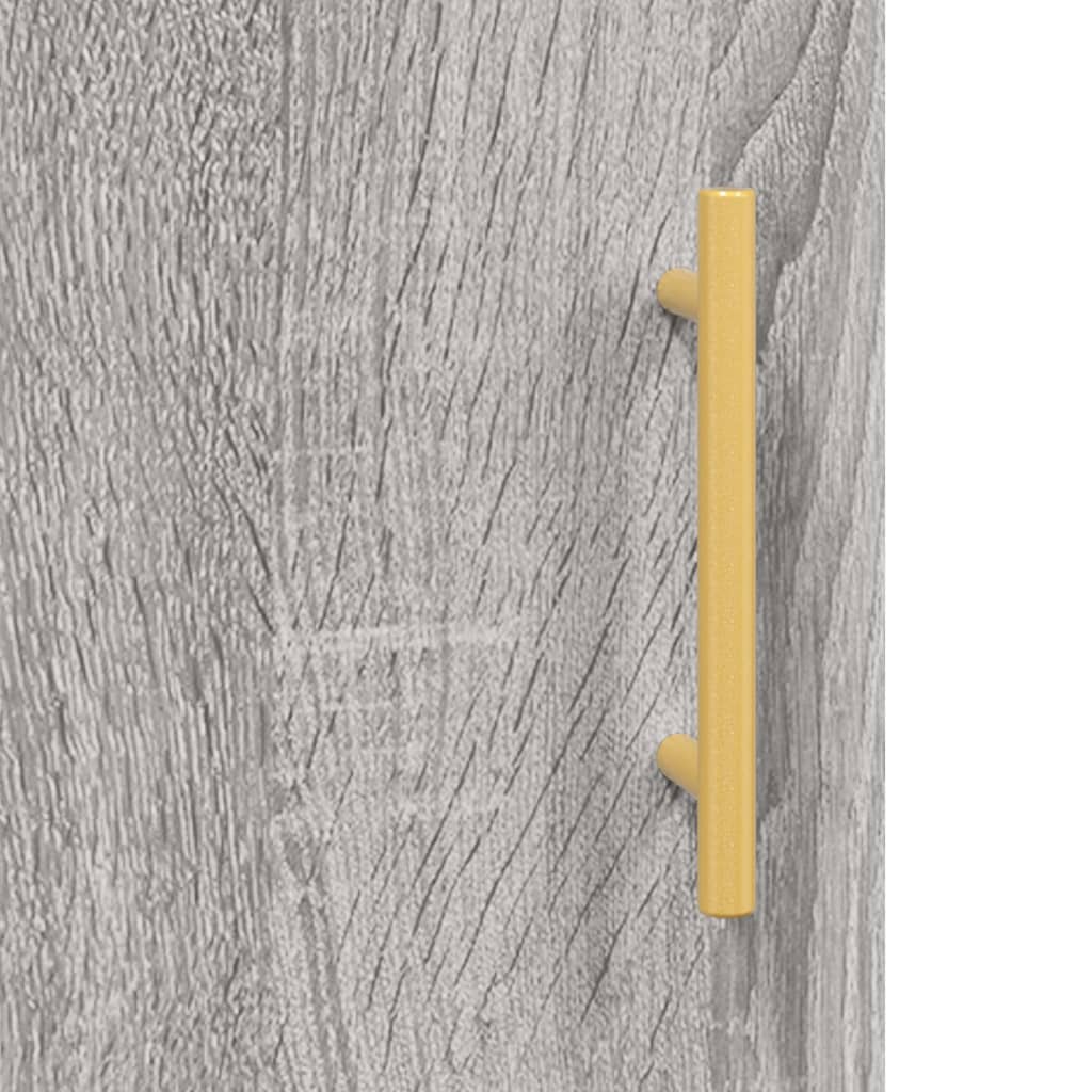 Hoge kast 34,5x34x180 cm bewerkt hout grijs sonoma eikenkleurig - AllerleiShop