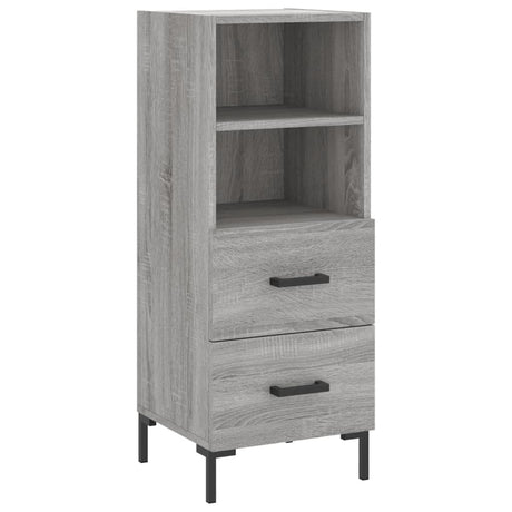 Hoge kast 34,5x34x180 cm bewerkt hout grijs sonoma eikenkleurig - AllerleiShop