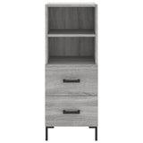 Hoge kast 34,5x34x180 cm bewerkt hout grijs sonoma eikenkleurig - AllerleiShop