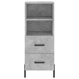 Hoge kast 34,5x34x180 cm bewerkt hout betongrijs - AllerleiShop