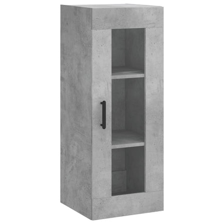 Hoge kast 34,5x34x180 cm bewerkt hout betongrijs - AllerleiShop