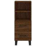 Hoge kast 34,5x34x180 cm bewerkt hout bruin eikenkleur - AllerleiShop