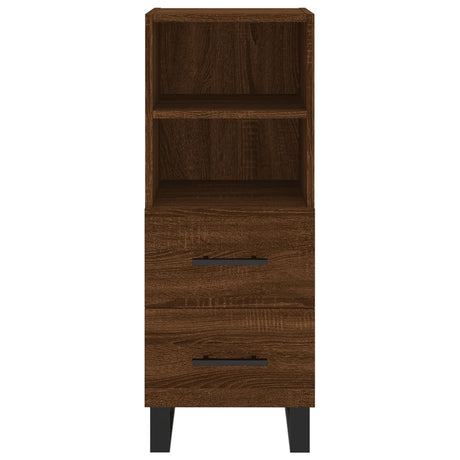 Hoge kast 34,5x34x180 cm bewerkt hout bruin eikenkleur - AllerleiShop