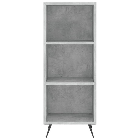 Hoge kast 34,5x34x180 cm bewerkt hout betongrijs - AllerleiShop