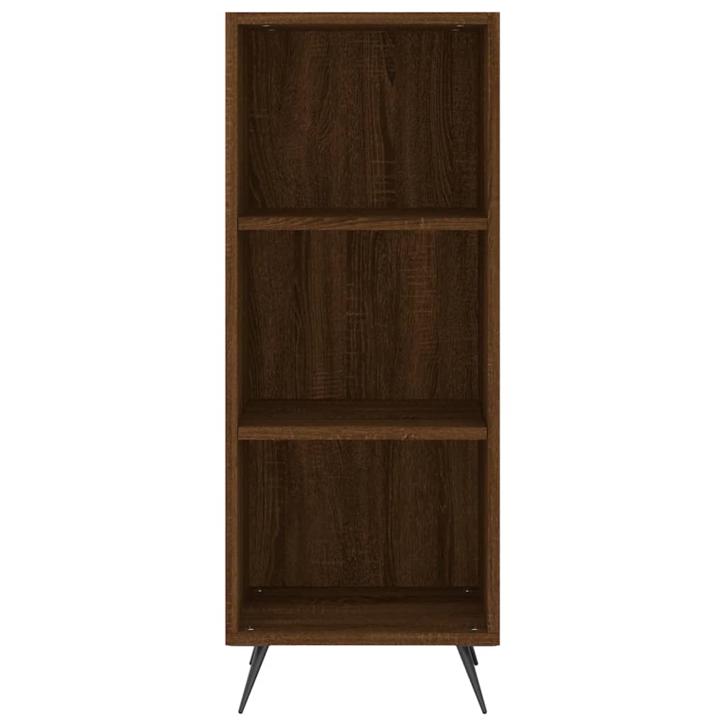 Hoge kast 34,5x34x180 cm bewerkt hout bruin eikenkleur - AllerleiShop