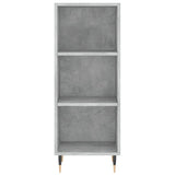 Hoge kast 34,5x34x180 cm bewerkt hout betongrijs - AllerleiShop