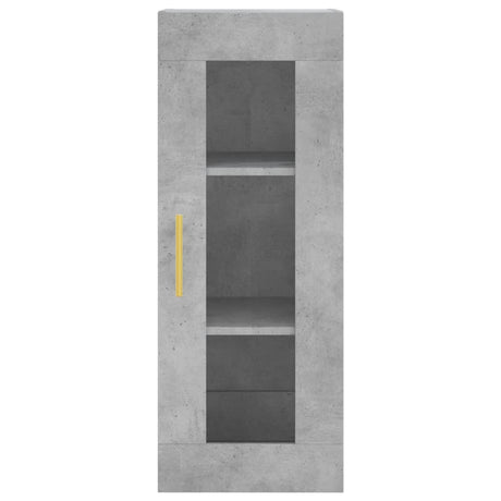 Hoge kast 34,5x34x180 cm bewerkt hout betongrijs - AllerleiShop