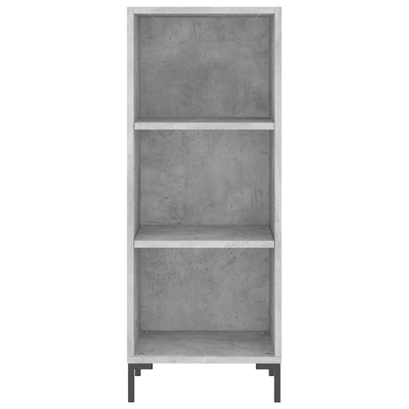 Hoge kast 34,5x34x180 cm bewerkt hout betongrijs - AllerleiShop