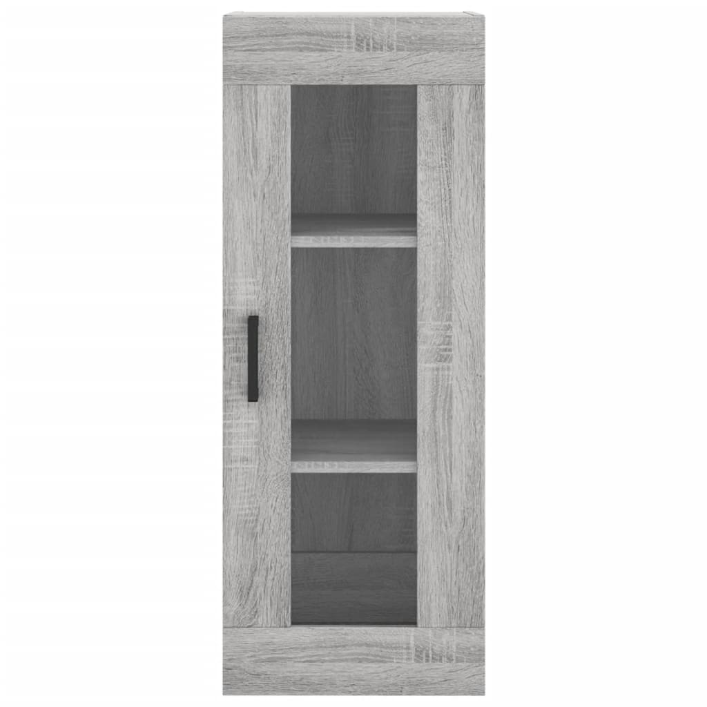 Hoge kast 34,5x34x180 cm bewerkt hout grijs sonoma eikenkleurig - AllerleiShop