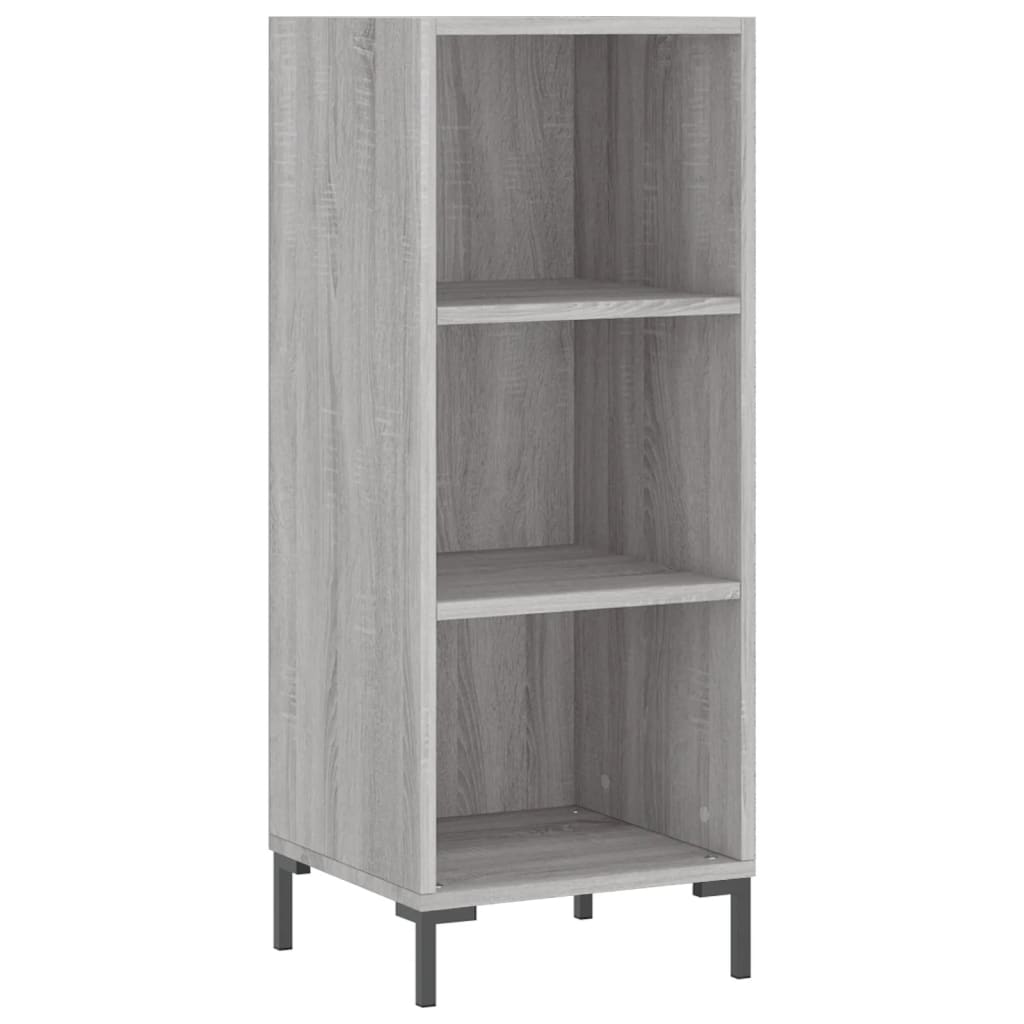 Hoge kast 34,5x34x180 cm bewerkt hout grijs sonoma eikenkleurig - AllerleiShop