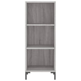 Hoge kast 34,5x34x180 cm bewerkt hout grijs sonoma eikenkleurig - AllerleiShop