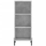 Hoge kast 34,5x34x180 cm bewerkt hout betongrijs - AllerleiShop