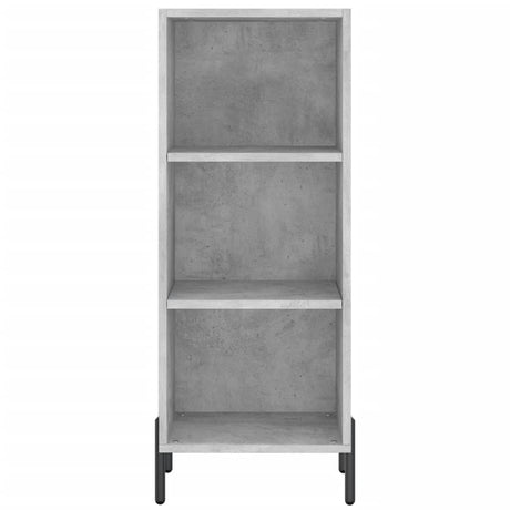 Hoge kast 34,5x34x180 cm bewerkt hout betongrijs - AllerleiShop