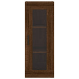 Hoge kast 34,5x34x180 cm bewerkt hout bruin eikenkleur - AllerleiShop