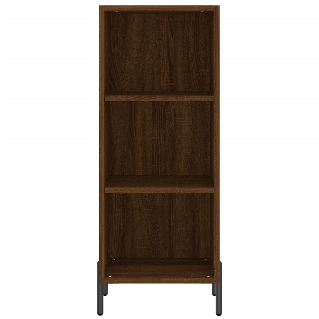 Hoge kast 34,5x34x180 cm bewerkt hout bruin eikenkleur - AllerleiShop