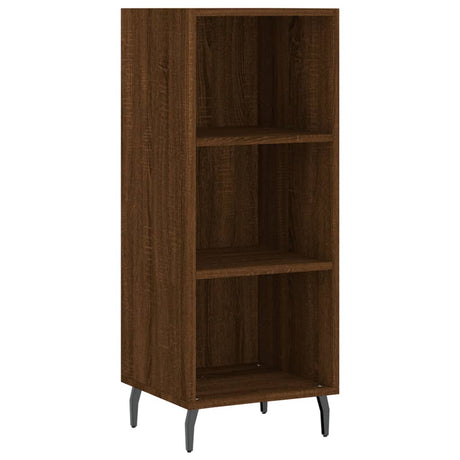 Hoge kast 34,5x34x180 cm bewerkt hout bruin eikenkleur - AllerleiShop