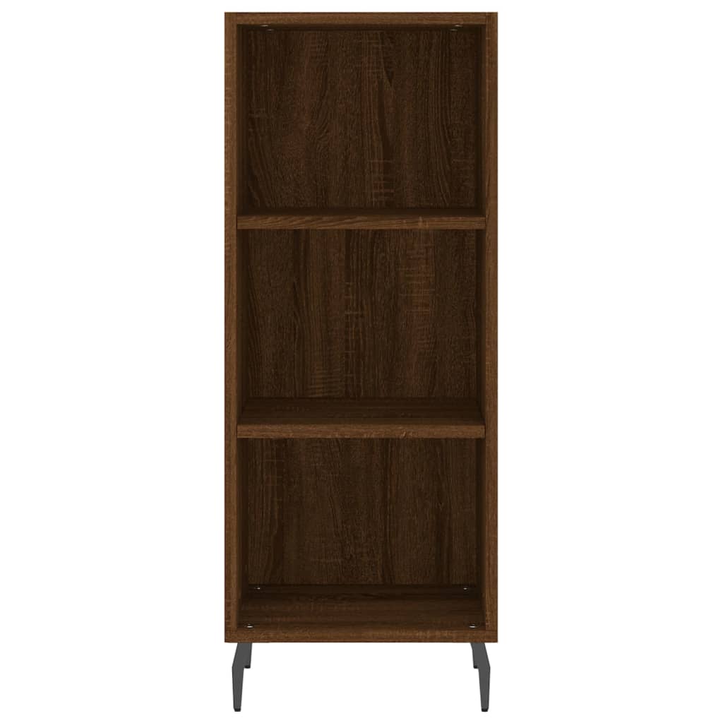 Hoge kast 34,5x34x180 cm bewerkt hout bruin eikenkleur - AllerleiShop