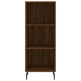 Hoge kast 34,5x34x180 cm bewerkt hout bruin eikenkleur - AllerleiShop