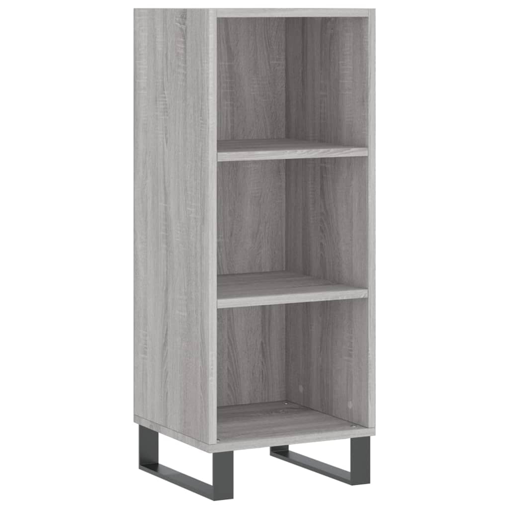 Hoge kast 34,5x34x180 cm bewerkt hout grijs sonoma eikenkleurig - AllerleiShop