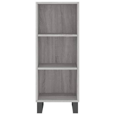 Hoge kast 34,5x34x180 cm bewerkt hout grijs sonoma eikenkleurig - AllerleiShop