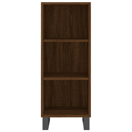 Hoge kast 34,5x34x180 cm bewerkt hout bruin eikenkleur - AllerleiShop